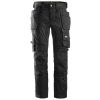 SNICKERS ALLROUNDWORK STRETCH WERKBROEK MET HOLSTERZAKKEN, ZWART - ZWART (0404), 046