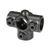 TUBECLAMP KOPPELSTUK ZWART Ø 42MM KRUIS (4 BUIZEN)