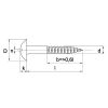 HOUTSCHROEF BOLKOP DIN 96 MESSING BLANK 2 X 10