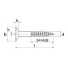 HOUTSCHROEF PLATKOP DIN 97 MESSING VERNIKKELD 4 X 25
