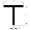 ALUMINIUM BLANK T PROFIEL 30X30X3