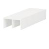 PVC SCHUIFDEUR RAIL PROFIEL WIT 2X6MM HOOG