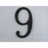 HUISNUMMER ZWART 14CM  CIJFER 9