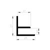 ALUMINIUM BLANK EINDPROFIEL 8,5X27X25