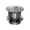 CONVESA KACHELPIJP DUBBELWANDIG RVS Ø 125 MM TREKKAP MET GAAS 