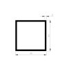 ALUMINIUM BLANK  BUIS VIERKANT 40X40X2
