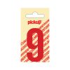 PLAKCIJFER NOBEL 60 MM ROOD 9