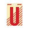 PLAKLETTER NOBEL 150 MM ROOD U