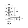 VH KOGELLAGERSCHARNIER GEGALVANISEERD 76X76 SKG**