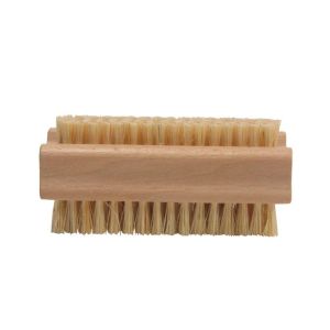 NAGELBORSTEL DUBBEL HOUT  ONGELAKT FIBER VULLING