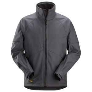 SNICKERS ALLROUNDWORK, SOFTSHELL JACK, STAAL GRIJS - ZWART (5804), MAAT M