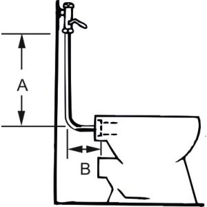 BUIS SPOELKAST 1XBOCHT 26/28X700 WIT [T362201]