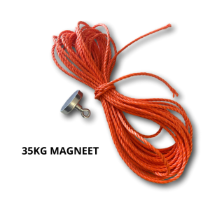 MAGNEETVIS SET INCLUSIEF MAGNEET 60 X 14 MM 35 KG EN 20M TOUW 