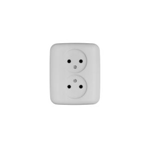 B&J INBOUW WANDCONTACTDOOS-DUB-ZONDER AARDE CREME 20-02 UJR-212-503