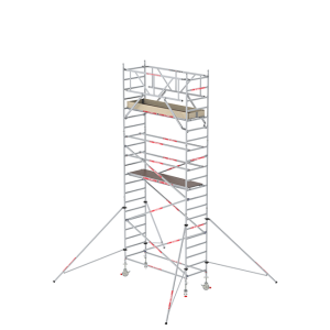 ALTREX ROLSTEIGER RS TOWER 31 PLUS ROLSTEIGER - 7.20 METER WERKHOOGTE - 0.90 METER BREED - 2.45 M HOUTEN PLATFORM - SCHOREN