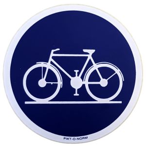STICKER FIETS Ø 90MM