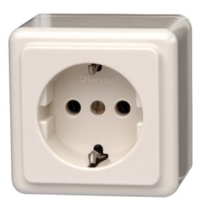 STANDARD WANDCONTACTDOOS 1V RA CREME WIT