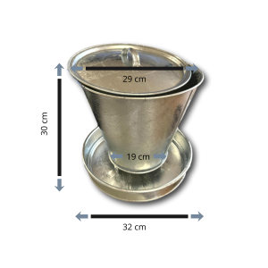 KOVOTVAR KIPPENVOERBAK VERZINKT 8 LITER