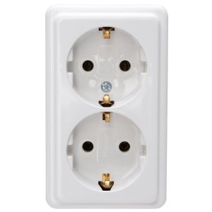 STANDARD WANDCONTACTDOOS 2V RA ARCTIC WIT