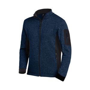 FLEECE VEST CHRISTOPH BLAUW/ZWART MAAT EEL