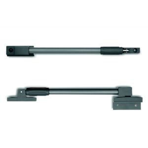 TELESCOPISCHE RAAMUITZETTER WIT/GRIJS/RVS