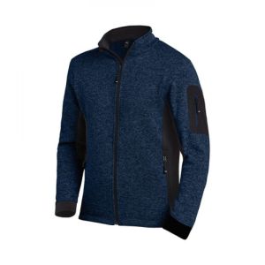 FHB FLEECE VEST CHRISTOPH BLAUW/ZWART