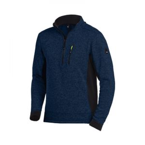 FHB FLEECE TRUI PATRICK MARINEBLAUW/ZWART