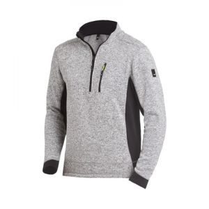 FHB FLEECE TRUI PATRICK LICHTGRIJS/ZWART