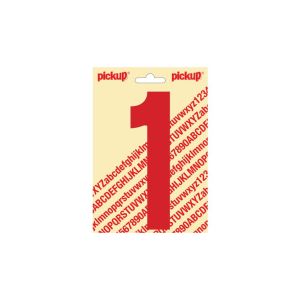 PLAKCIJFER/ LETTER NOBEL 150MM ROOD