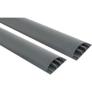 VLOERGOOT 50X12MM GRIJS MET DEKSEL 2M + TAPE