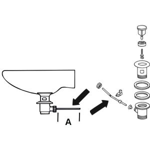 VERBINDINGSSTANG VOOR AFVOERPLUG 200MM CHROOMNIKKELSTAAL [TEC317417]