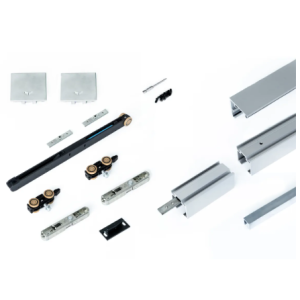 XPERTA SCHUIFDEURRAIL COMPAXT KIT SOFTCLOSE GEEN PLINT ALUMINIUM GEANODISEERD 2 METER