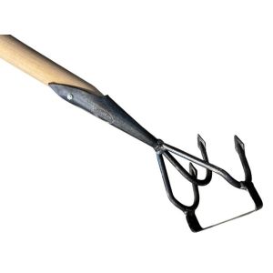 CULTIHAK MET 3 GESMEDE TANDEN MET 140CM STEEL DE WIT