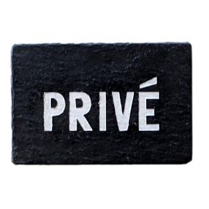 TEKSTBORD STEEN RH 118X82MM ZWART/WIT TEKST PRIVÉ