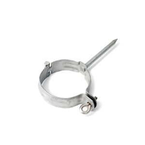 SCHARNIER PIJPBEUGEL ZINK 80MM MET PEN VOOR HEMELWATERAFVOER ZINK 