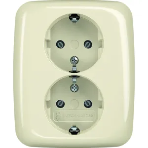 B&J SI INBOUW WANDCONTACTDOOS, RANDAARDE, 2-VOUDIG 202 EUJR-212