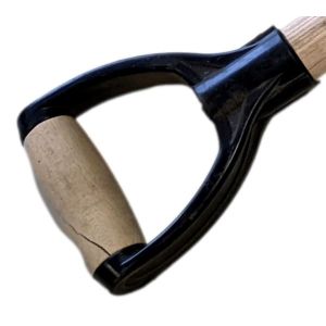 D-GREEP ZWART + HOUT