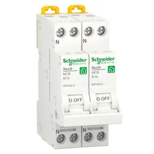 RESI9 KOOKGROEP/FORNUISGROEP KOOK  AUTOMAAT 2P+2N B16 6KA