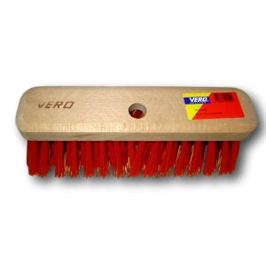 STRAATBEZEM ROOD NYLON ZWAAR 295X68MM OP=OP