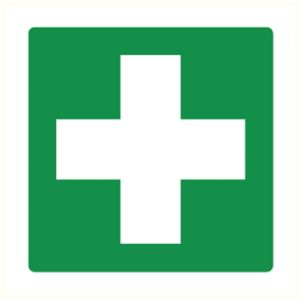 EHBO STICKER VINYL 150X150MM