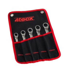 RING-STEEK RATELSLEUTELSET 10-15MM 5 DELIG IN ROLTAS 4TECX