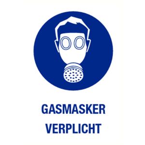 GASMASKER VERPLICHT PP 140X200