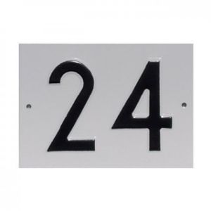 HUISNUMMER NATO WIT/ZWART GEPERST