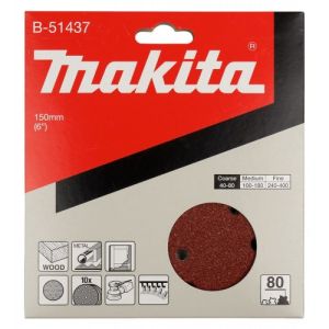 MAKITA SCHUURSCHIJF 150MM RED VELCRO