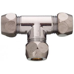 KLEMKOPPELING T-STUK VERCHROOMD