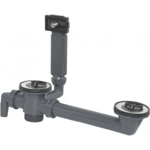 SIFON + OVERLOOP SPOELBAK GRIJS