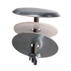 AFDEKPLAATJE + VLEUGELMOER CHROOMNIKKELSTAAL