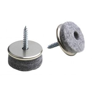 PARKETGLIJDER MEUBELGLIJDER METAAL / VILT + SCHROEFSTIFT