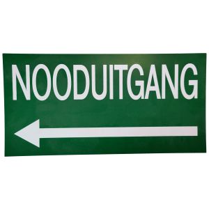 BORD GROEN 200X400MM MET PIJL 