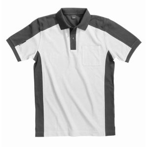 POLO SHIRT KONRAD WIT/ZWART MAAT XXL
